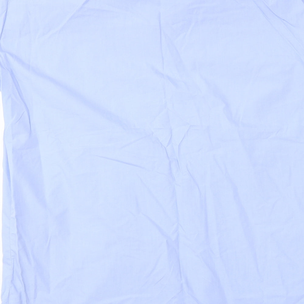 Bosweel Mens Blue Dress Shirt Size 15