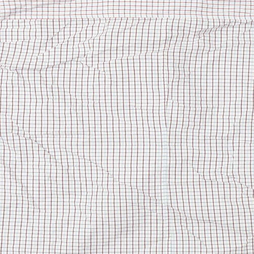 L.O.G.G Mens White Check Button-Up Size 44