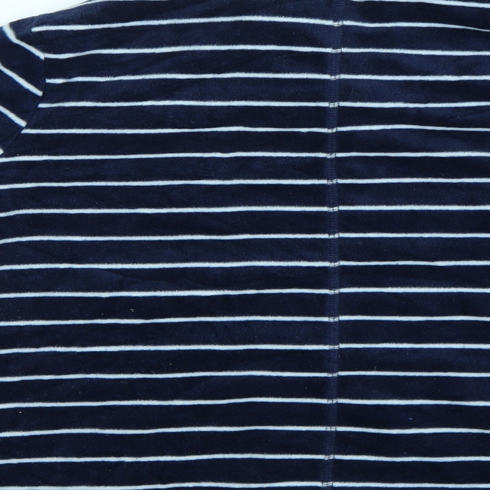 George Womens Blue Striped Full Zip Jumper Size 10