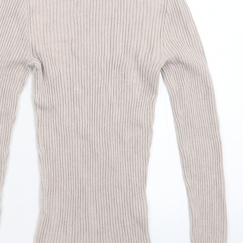 Preworn Womens Grey Knit Pullover Jumper Size S