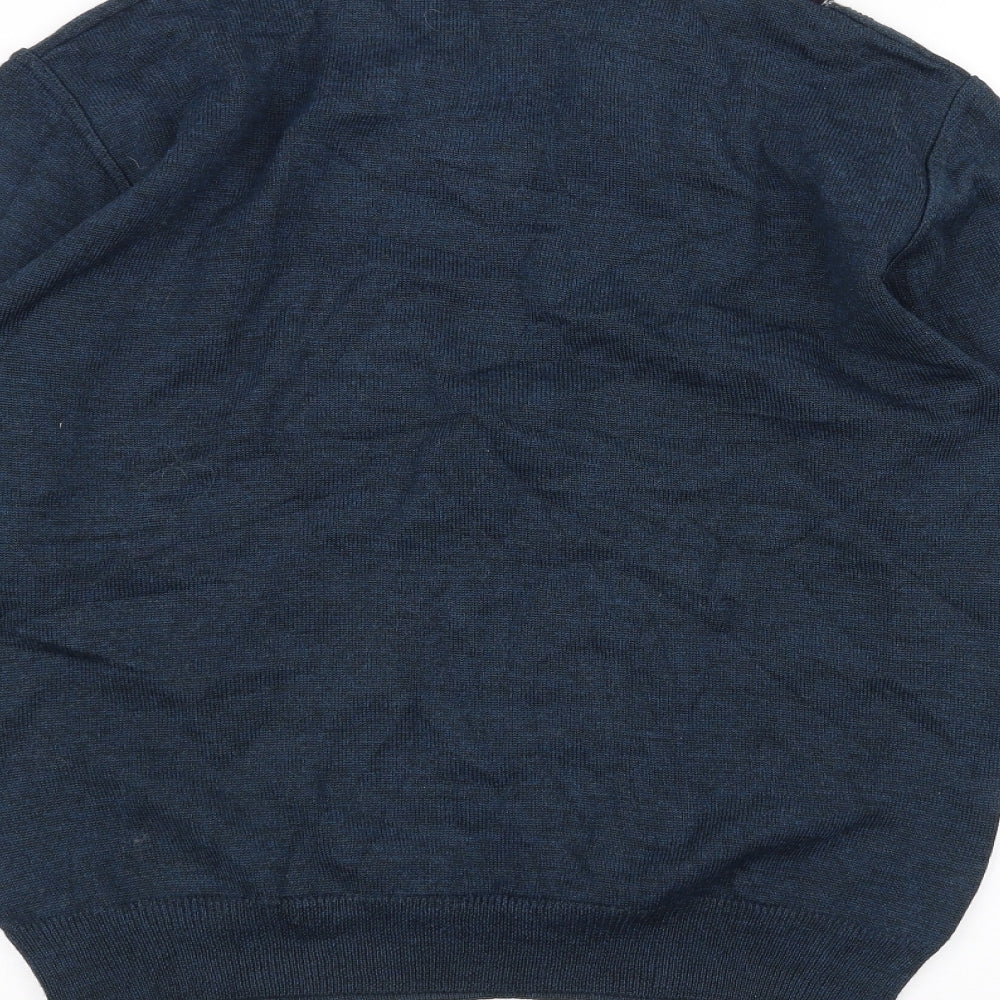 Roberto Carlo Mens Blue Pullover Jumper Size S