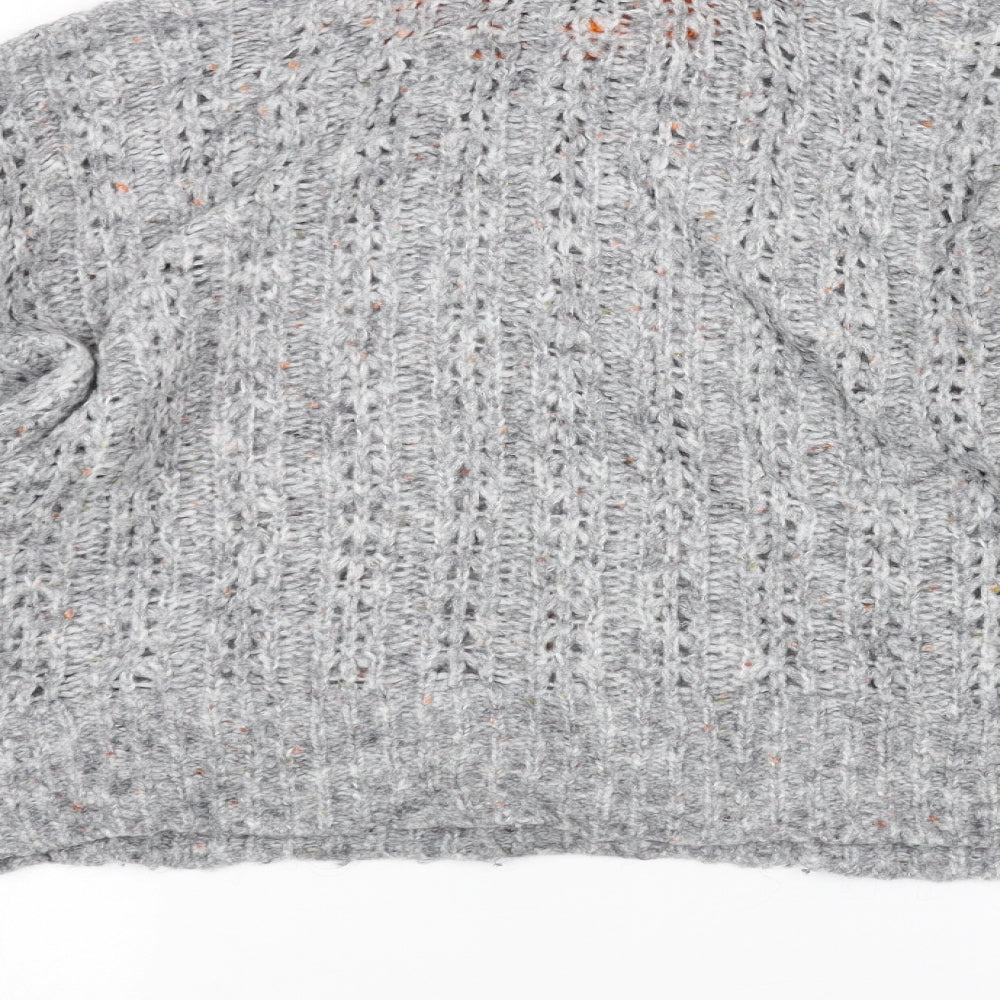 Topshop Womens Grey Knit Pullover Jumper Size 4