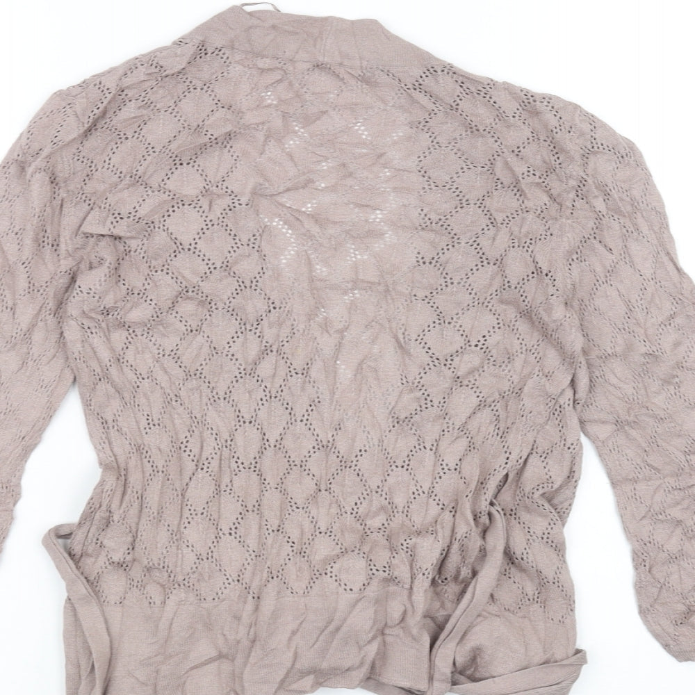 H&M Womens Brown Cardigan Jumper Size 6