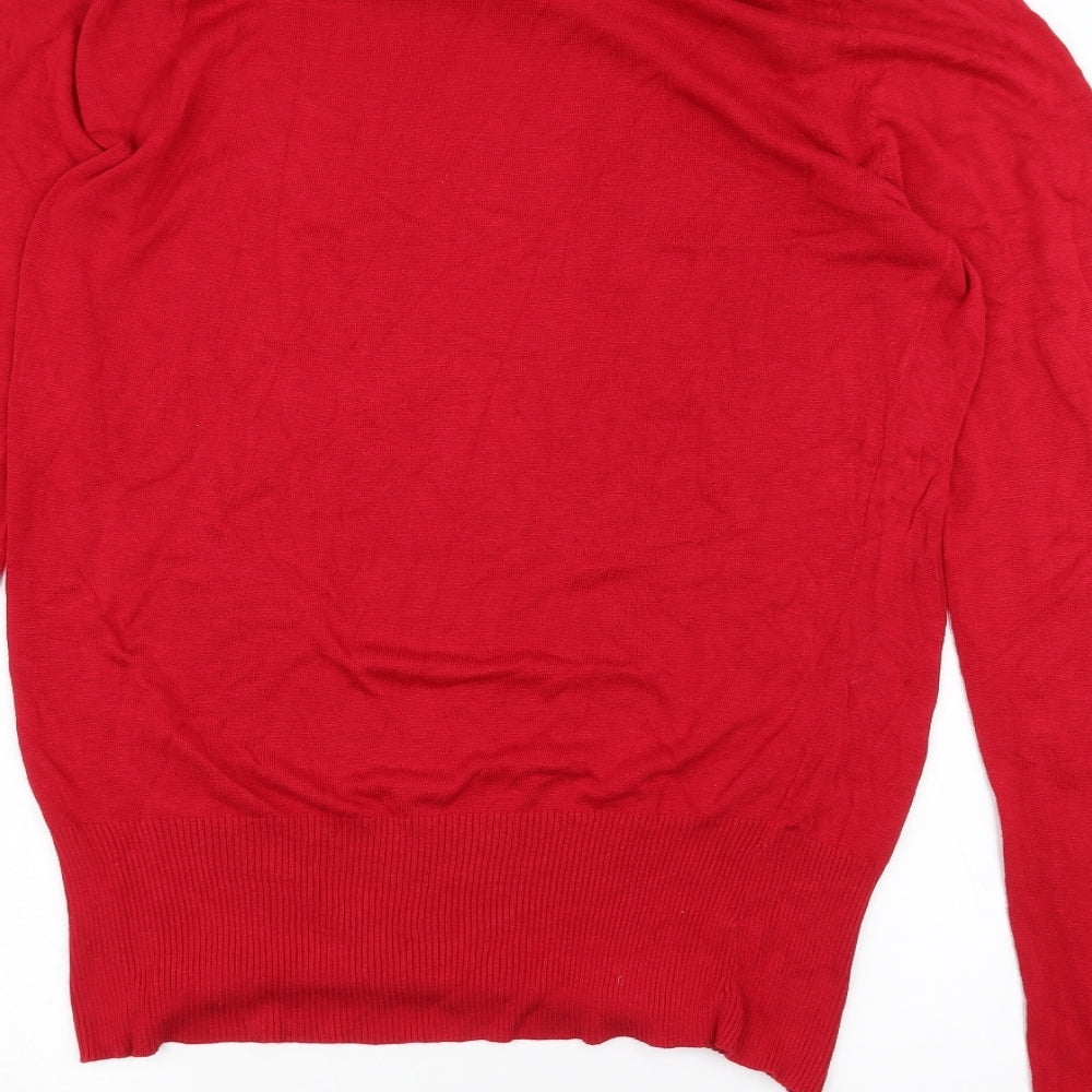 ameranto Womens Red Basic T-Shirt Size 12