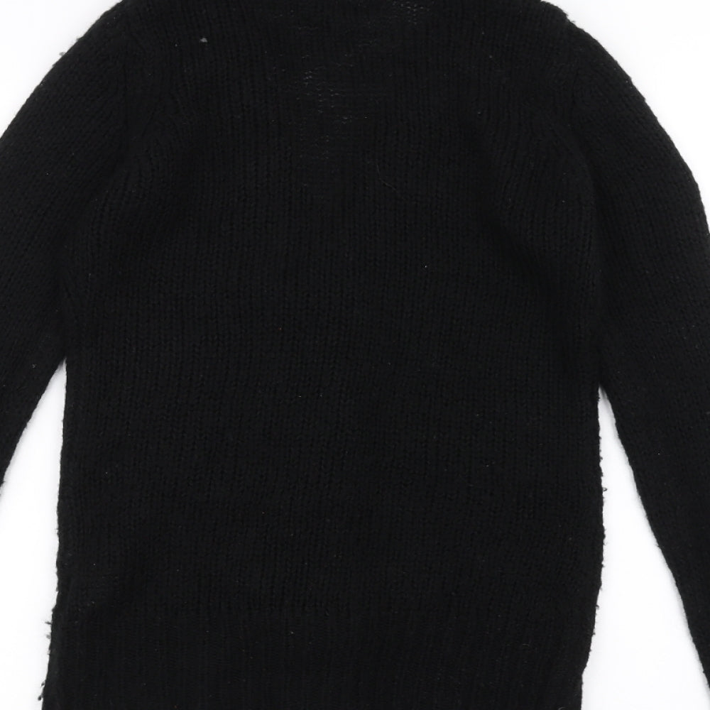 miss flori Womens Black Jacket Coatigan Size 8