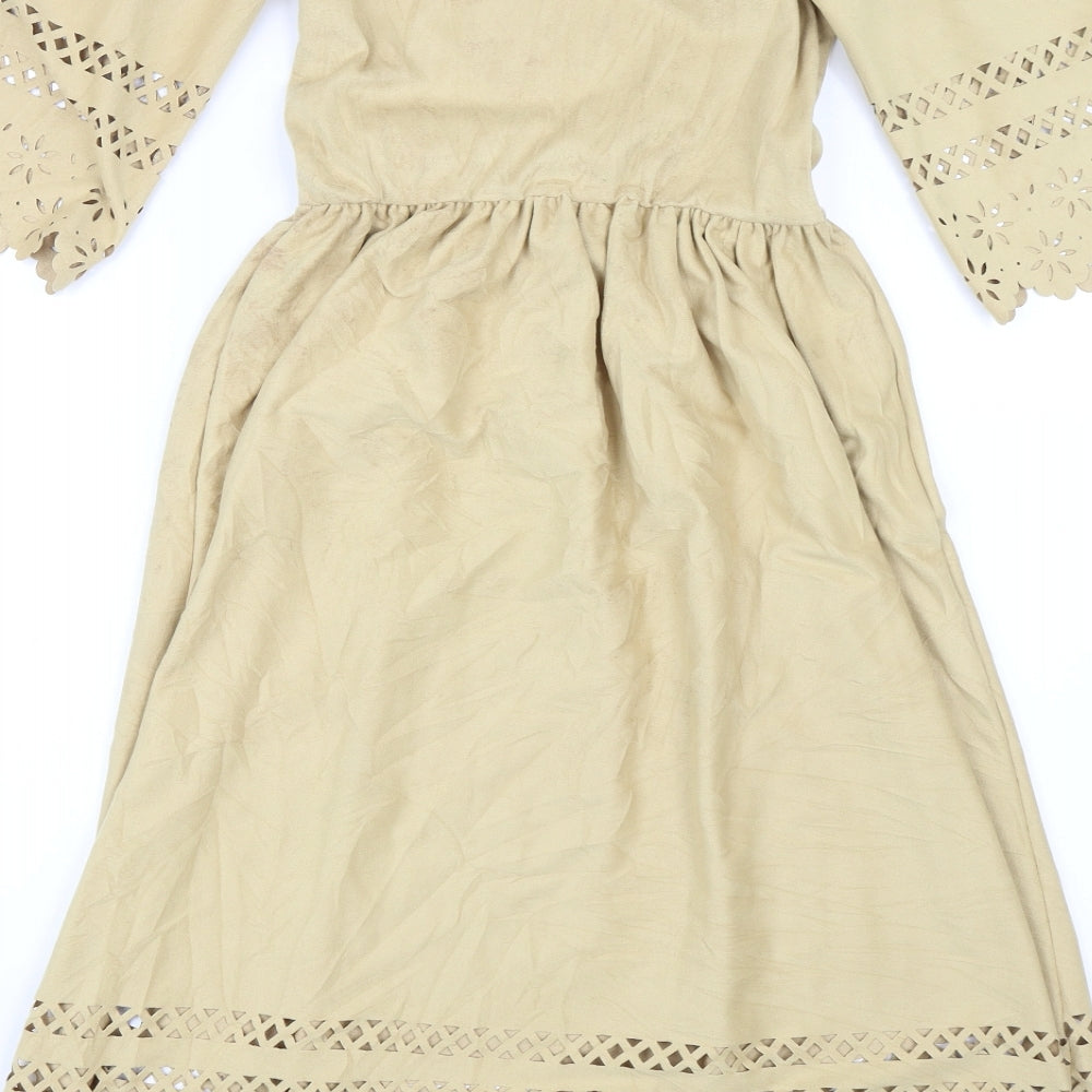 Wonderful Womens Yellow Shift Size 8