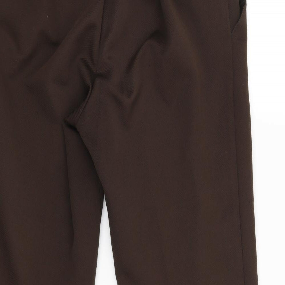 Marks and Spencer Womens Brown Carrot Trousers Size 14 L23.5 in