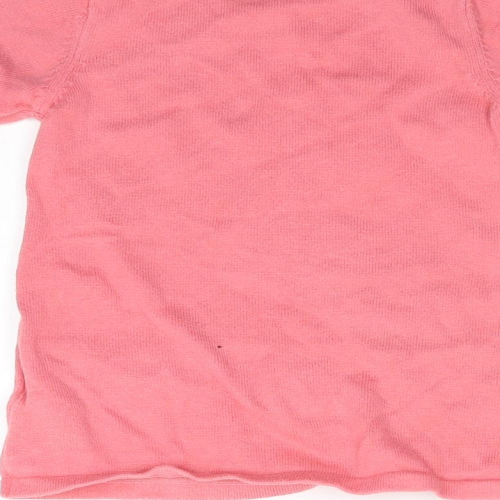 Marks & Spencer Pink Knit Henley Jumper Size 3-6 Months