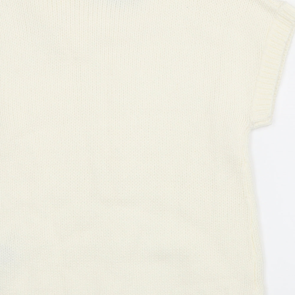 Freestyle Womens White Pullover Jumper Size 8