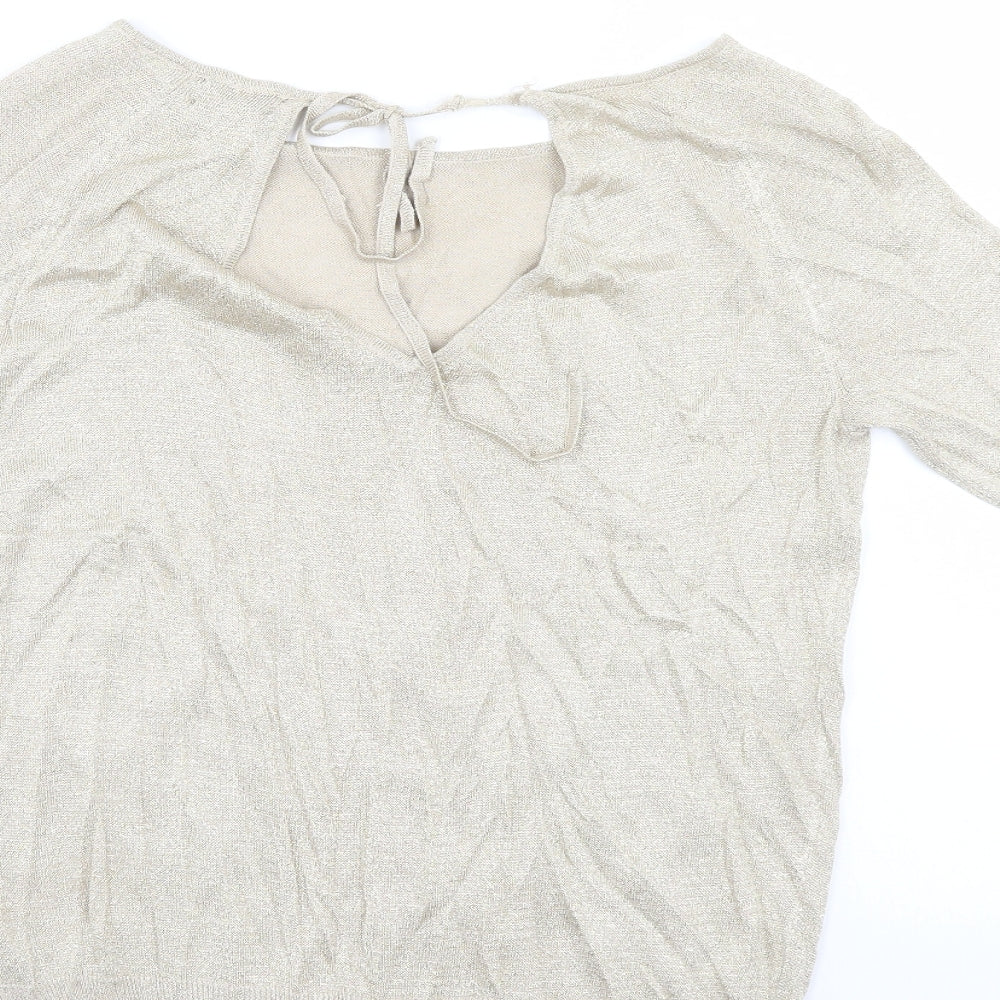 Phase Eight Womens Gold Basic Blouse Size 10
