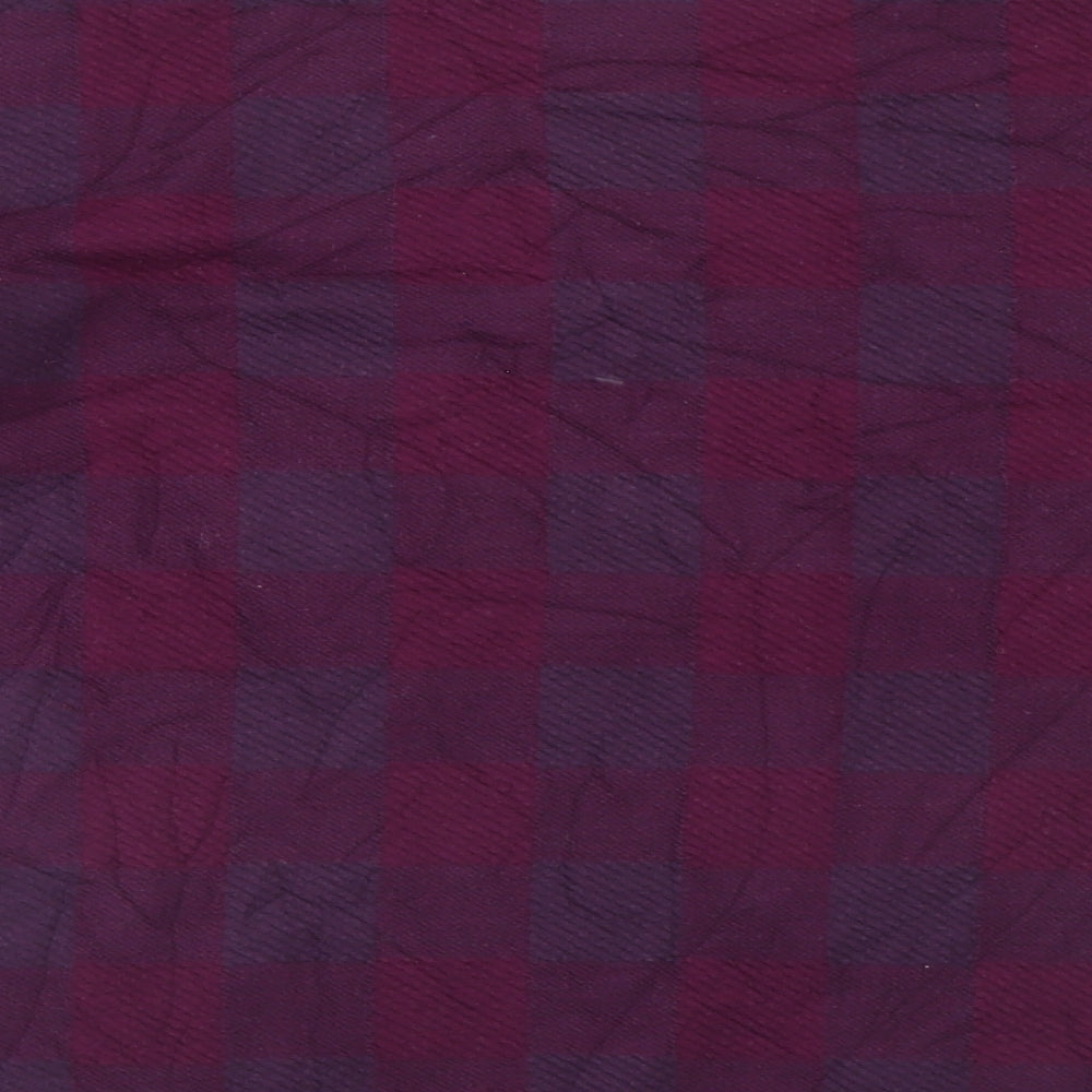 Marks & Spencer Womens Purple Check Pullover Jumper Size 14