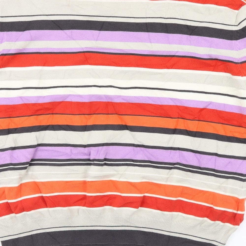 Planet Womens Multicoloured Striped Pullover Jumper Size L