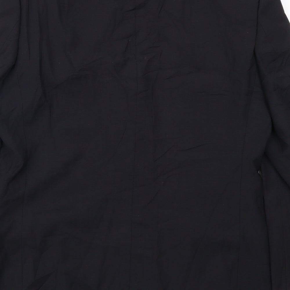 St Rome Mens Black Jacket Suit Jacket Size 38