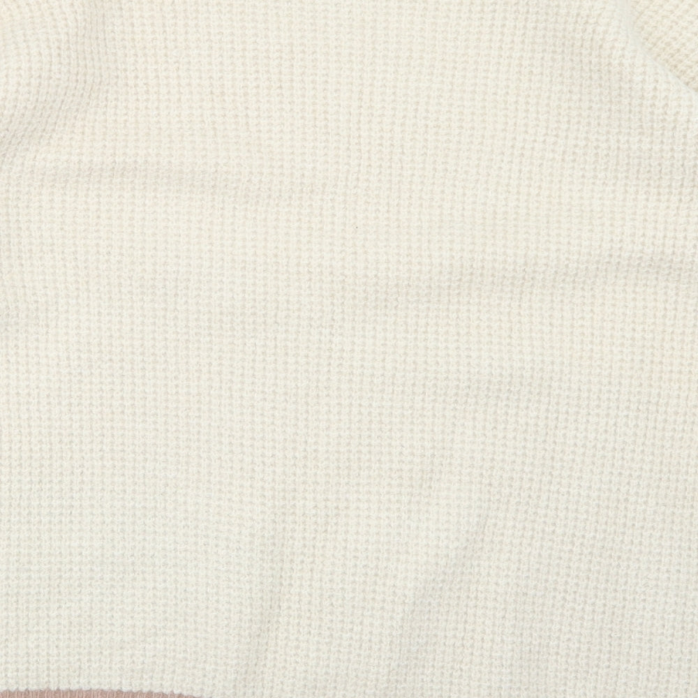 George Womens Beige Knit Pullover Jumper Size M