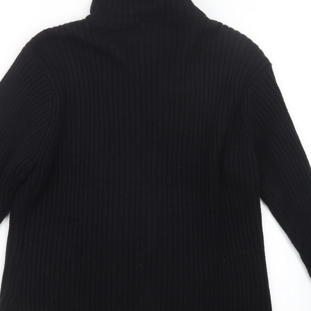 Fay Louise Womens Black Knit Jacket Coatigan Size XL