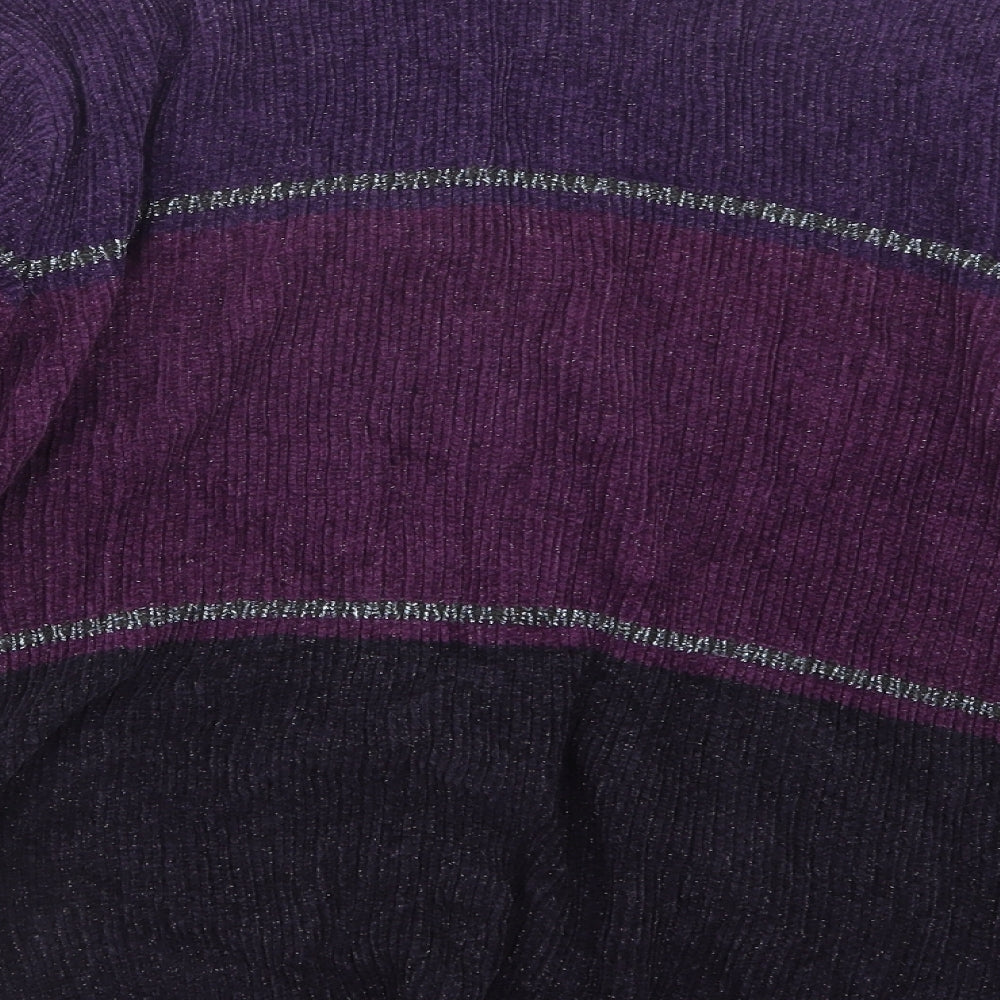 Debbie Morgan Womens Purple Cardigan Jumper Size S