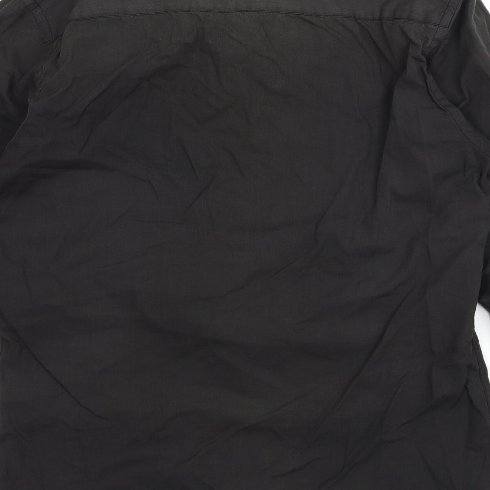 Urban Sprit Mens Black Button-Up Size S