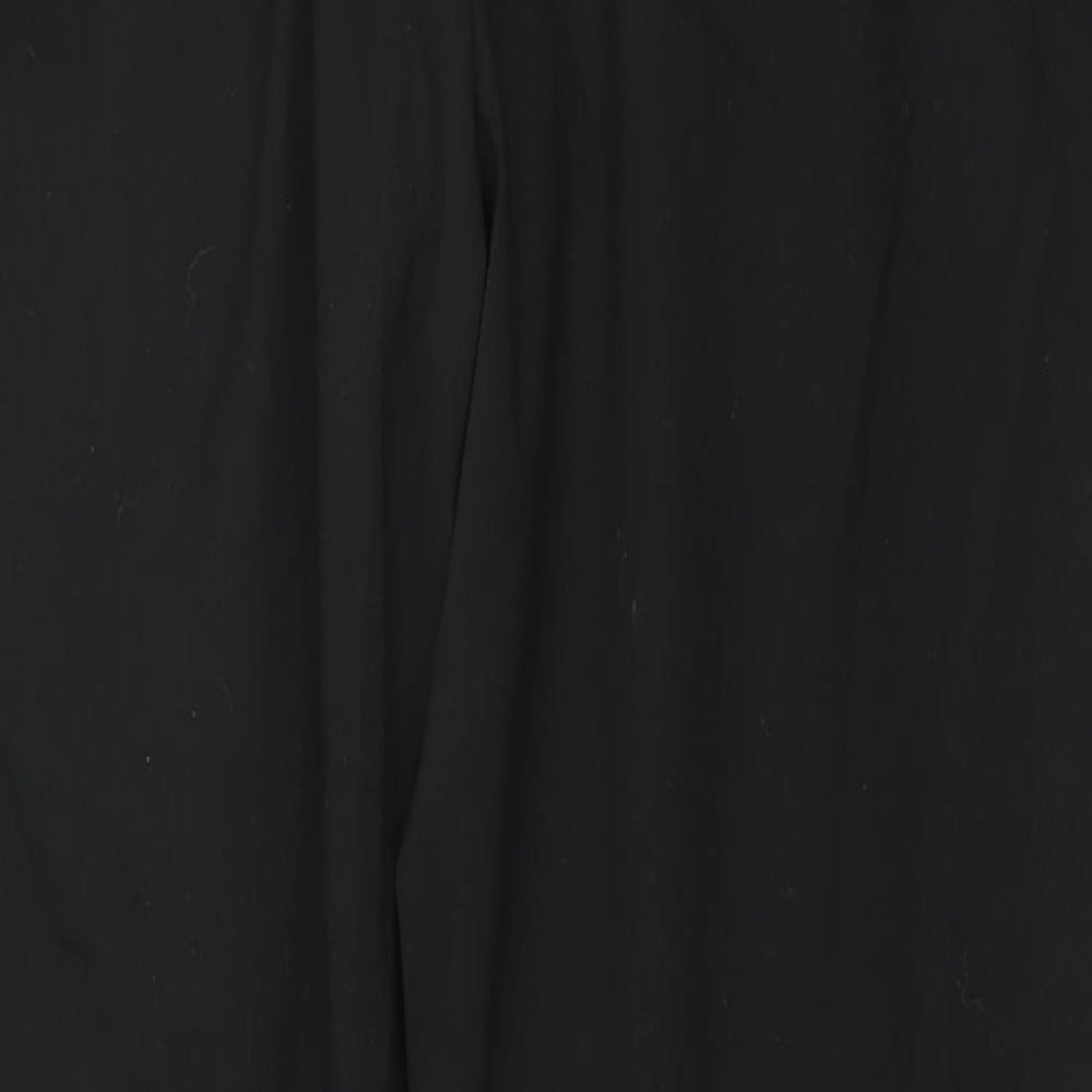 Preworn Womens Black Trousers Size 14 L28 in
