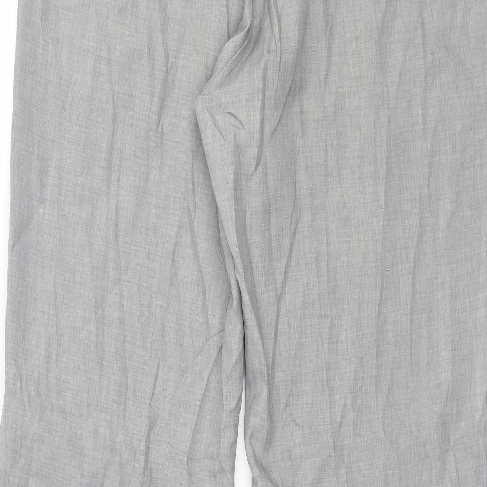 H&M Womens Grey Trousers Size 14 L32 in