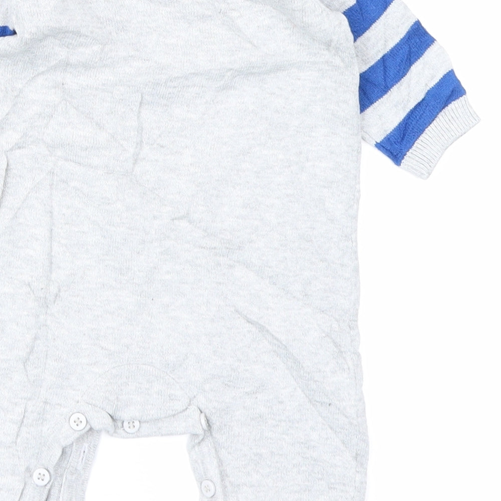 Mini Club Boys Grey Knit Babygrow One-Piece Size Newborn