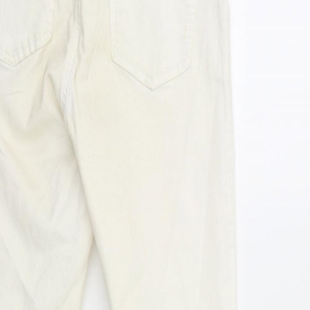 Topshop Womens White Denim Skinny Jeans Size 30 in L25 in