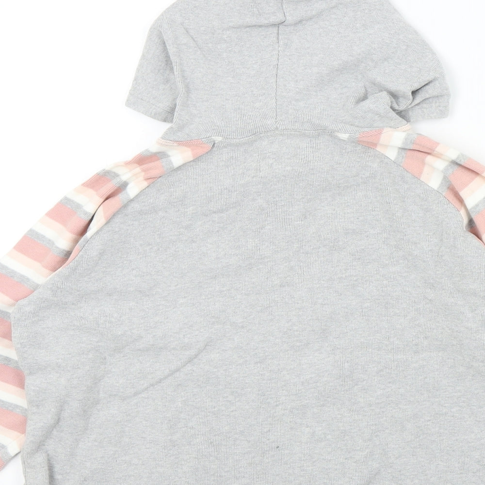 NEXT Girls Grey Colourblock Pullover Jumper Size 10 Years