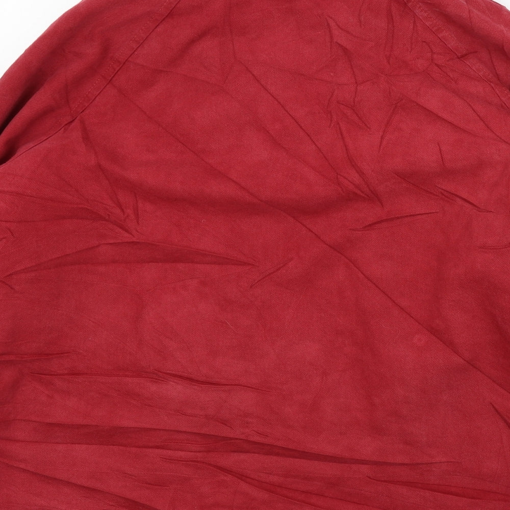 Pull&Bear Mens Red Overcoat Jacket Size S