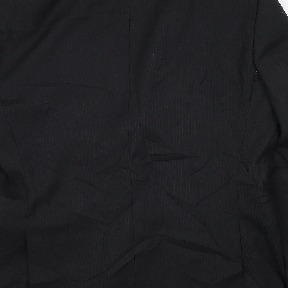 greenwood Mens Black Jacket Suit Jacket Size L