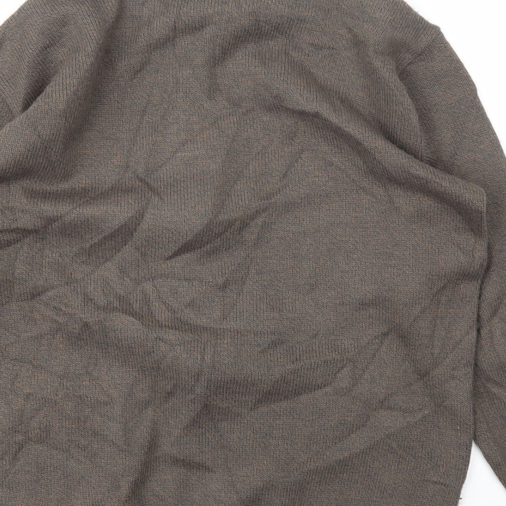 Green Woods Mens Brown Full Zip Hoodie Size S