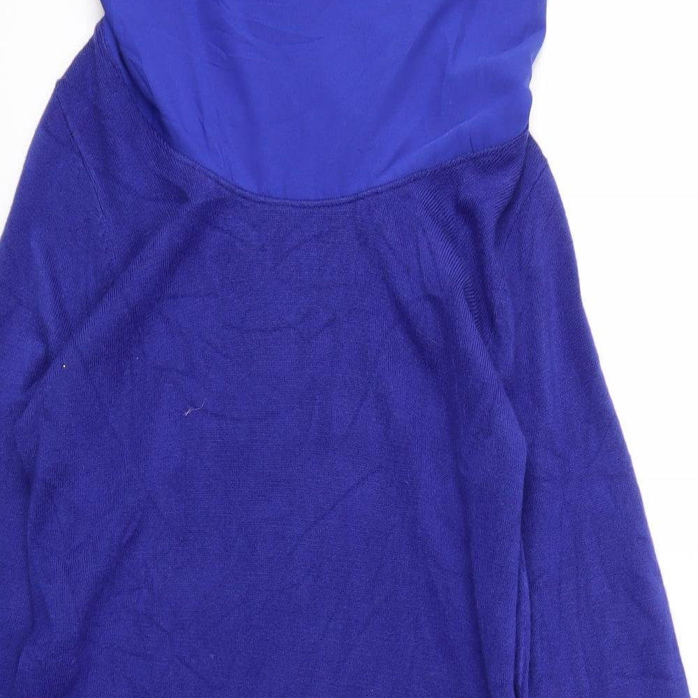 PREWORN Womens Blue Basic T-Shirt Size 12