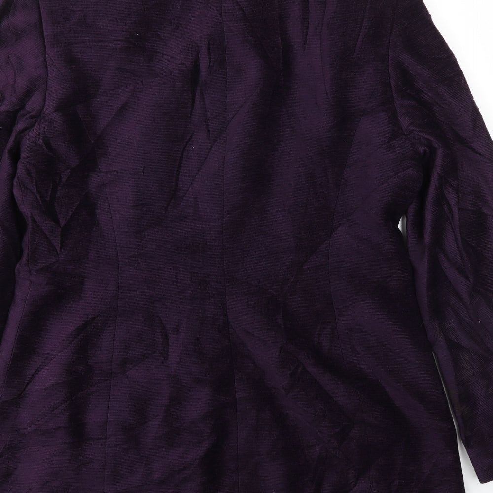 CALSUALS Womens Purple Jacket Blazer Size 12