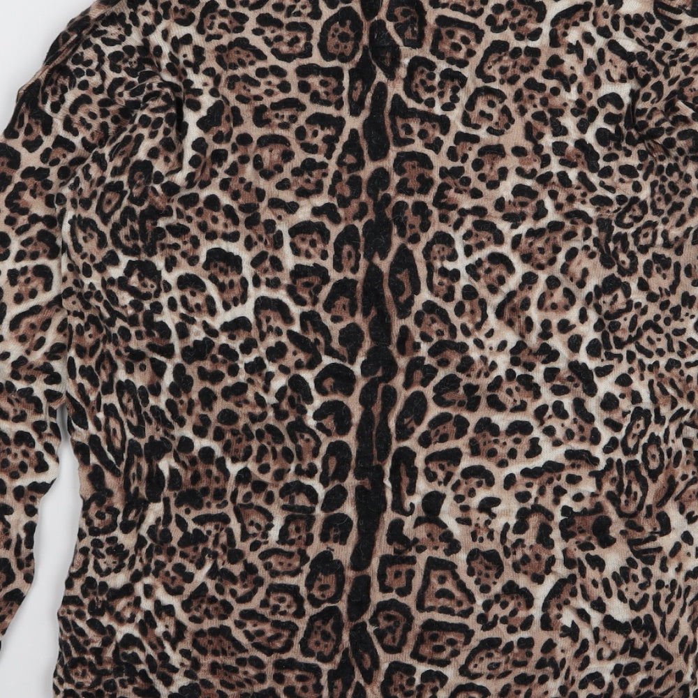 Wallis Womens Multicoloured Animal Print Basic T-Shirt Size S