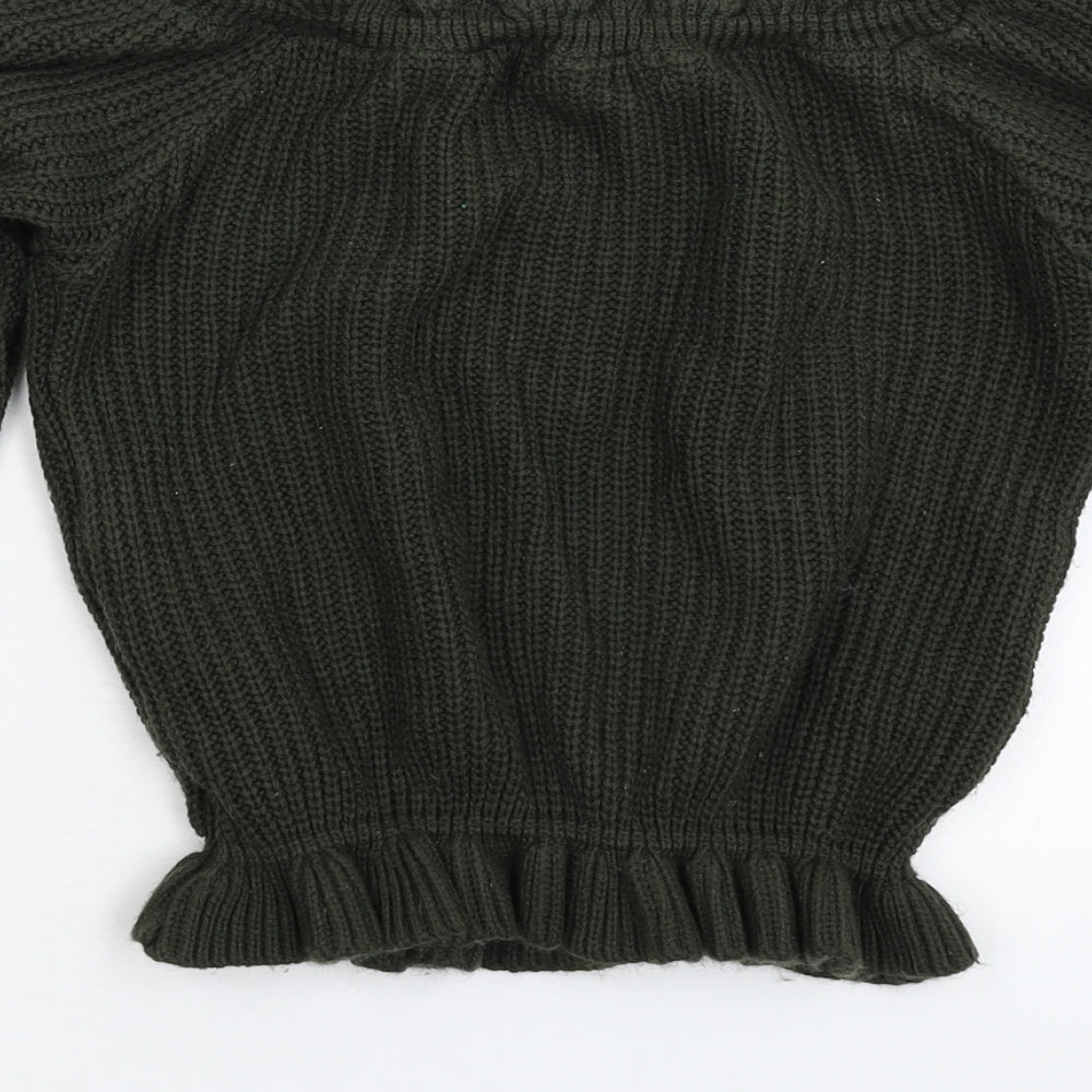 Select Womens Green Knit Pullover Jumper Size 10