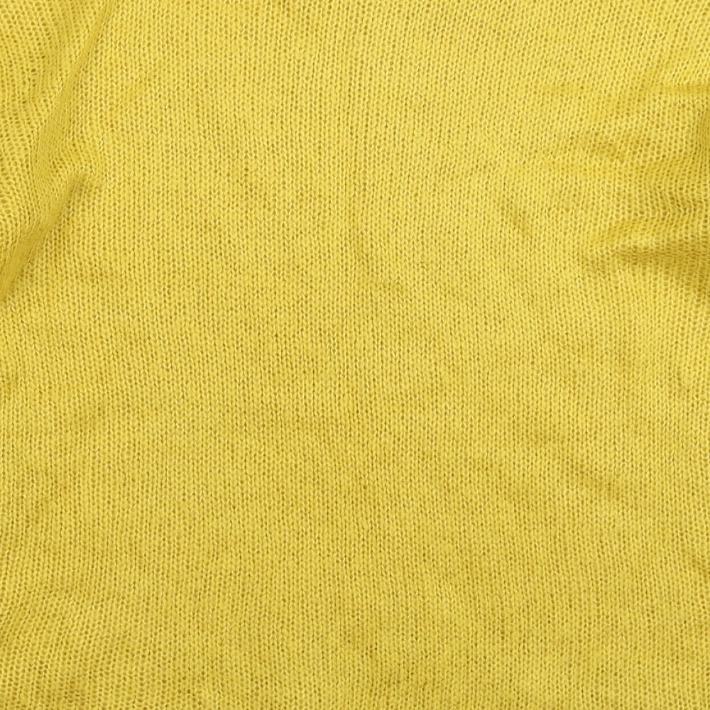 New Look Womens Yellow Knit Pullover Jumper Size S