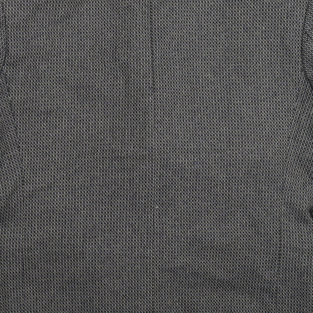 Greenwoods Mens Grey Striped Jacket Blazer Size 42
