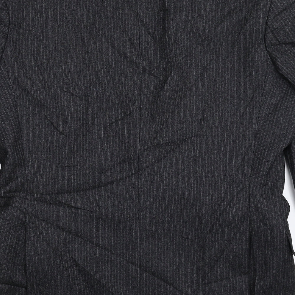 Burton Mens Black Striped Jacket Suit Jacket Size 38
