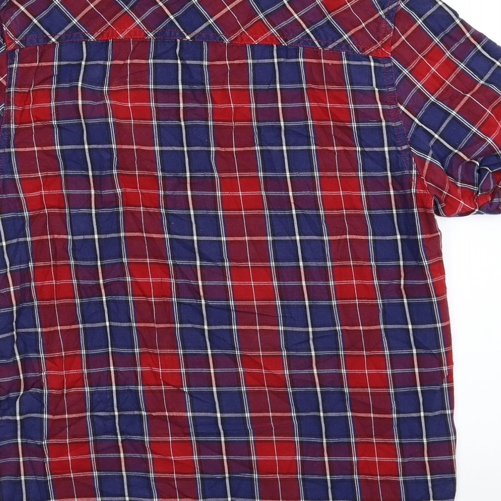 Industrialize Mens Multicoloured Check Button-Up Size M