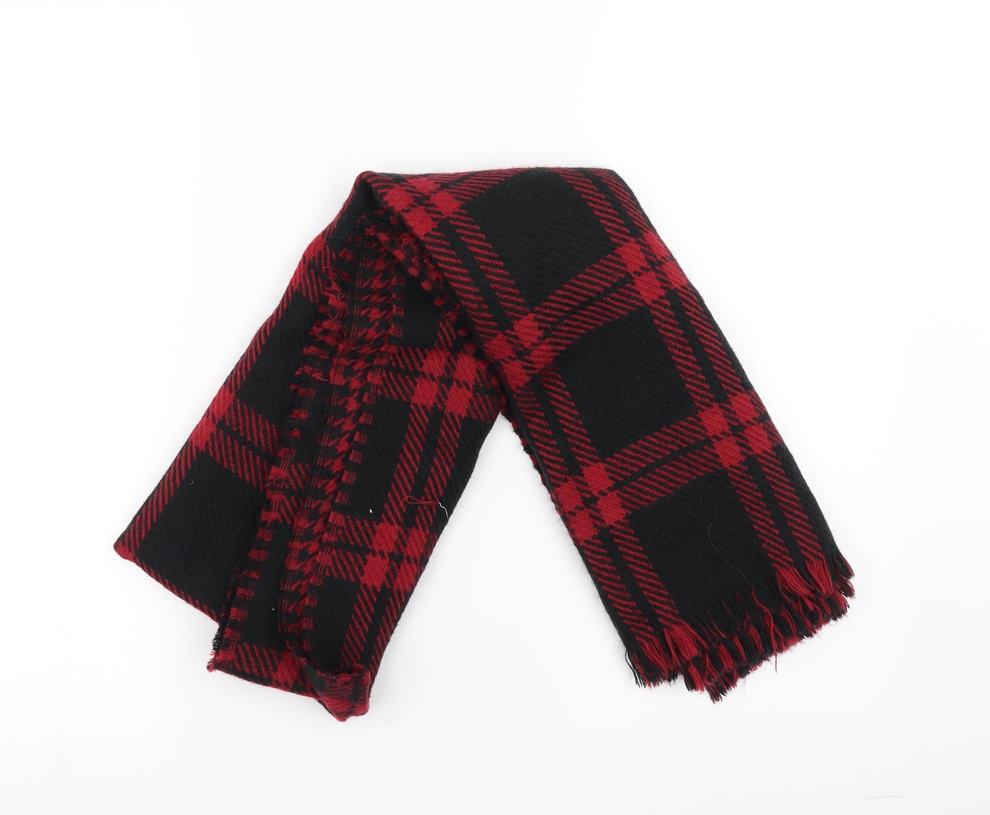 Preworn Womens Black Check Scarf