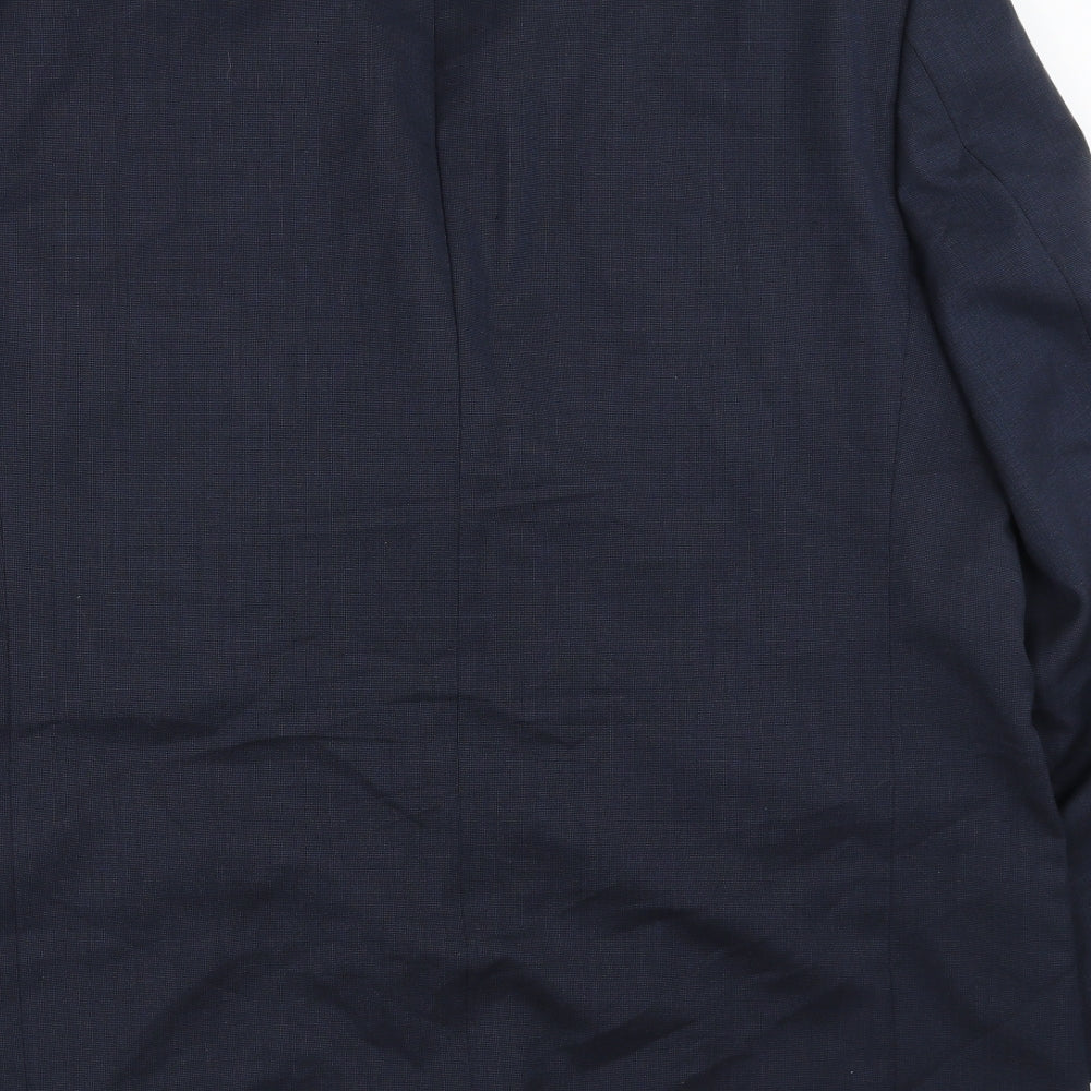 James Barry Mens Blue Jacket Suit Jacket Size 44