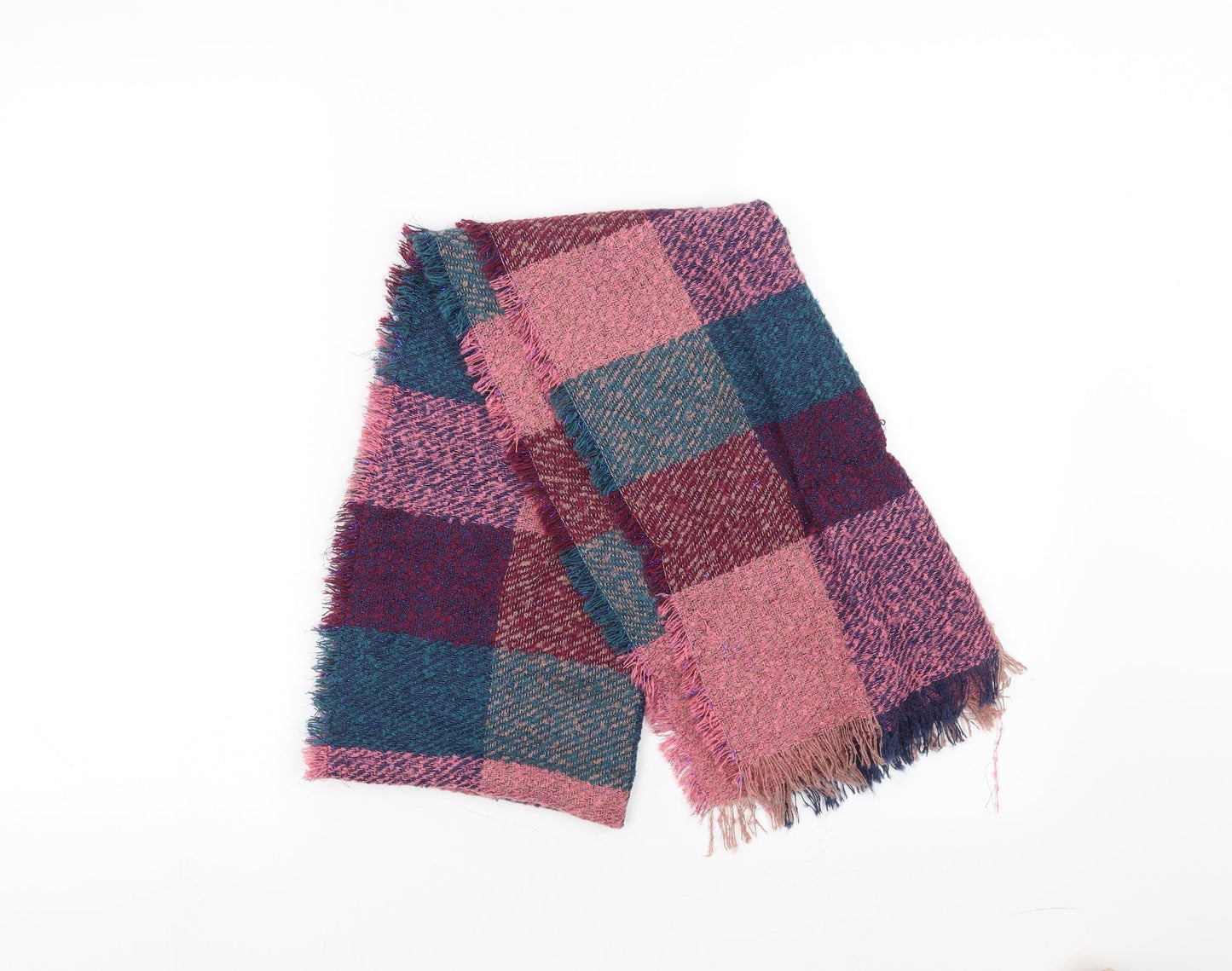 Matalan Womens Pink Check Shawl/Wrap