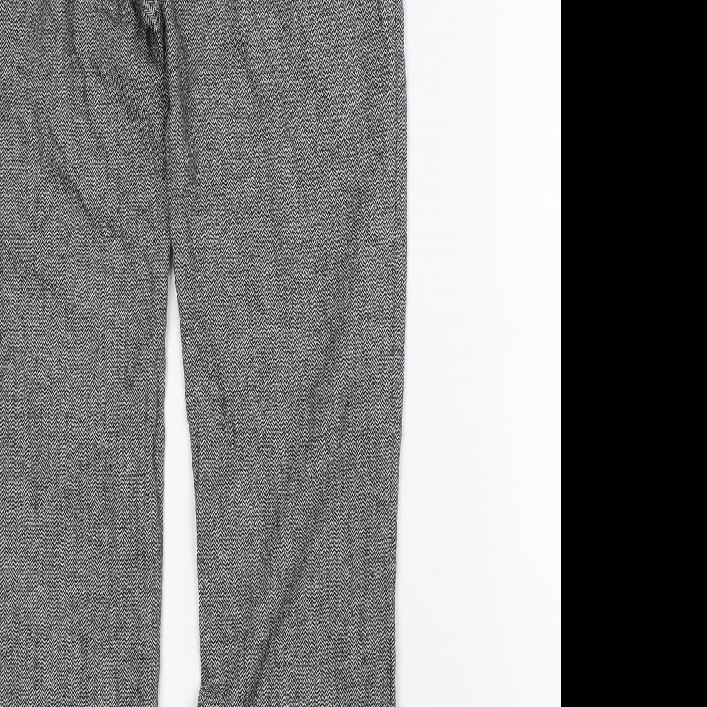 Raphaël Womens Grey Trousers Size 12 L27.5 in