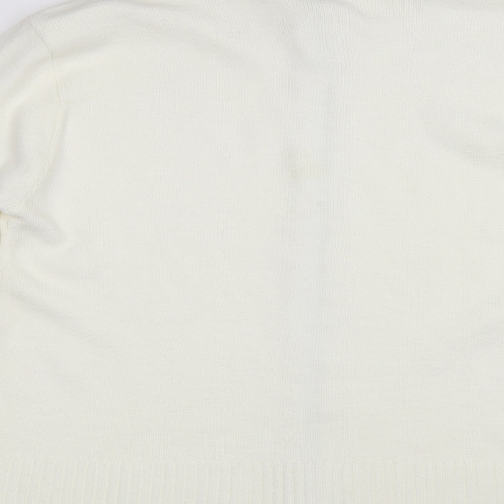 Glance Womens Ivory Cardigan Jumper Size L