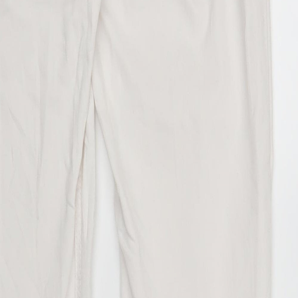 Stradavarius Womens White Denim Skinny Jeans Size 10 L28 in