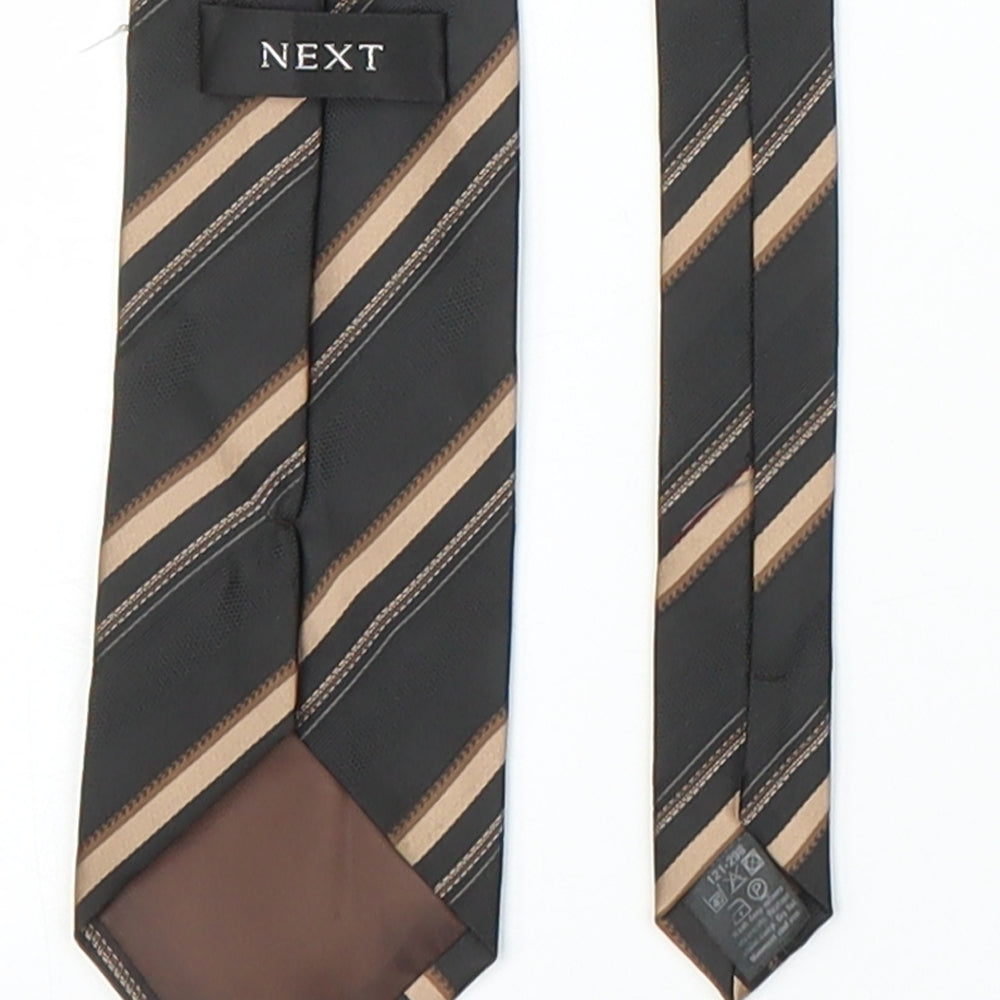 NEXT Mens Bronze Striped Pointed Tie One Size