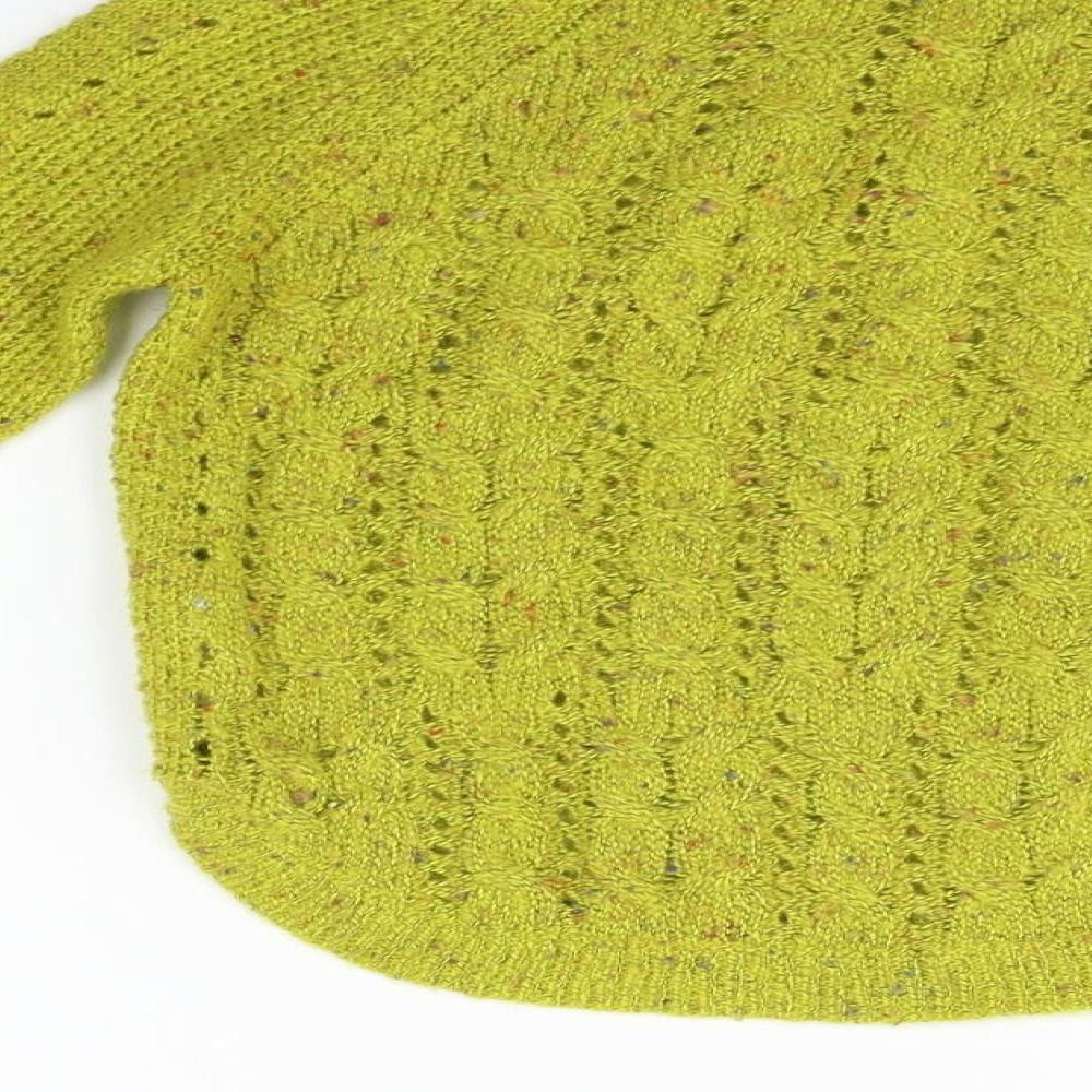 Marks & Spencer Womens Yellow Henley Jumper Size 8