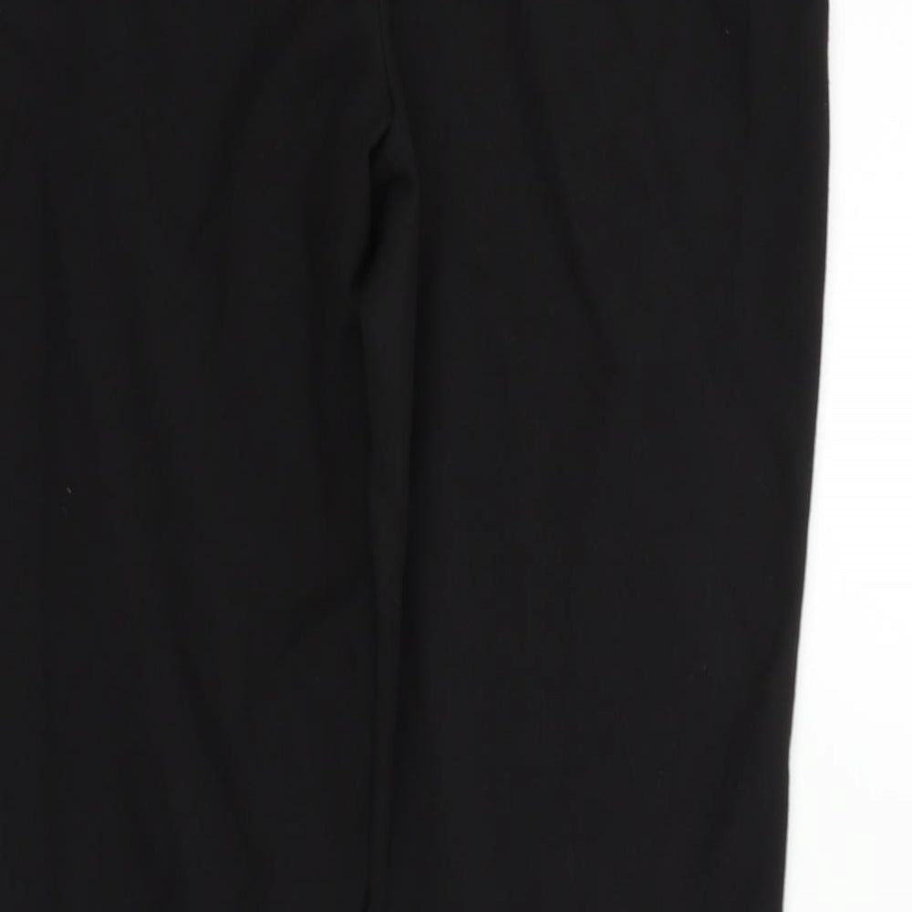 M&Co Womens Black Houndstooth Trousers Size 12 L27 in