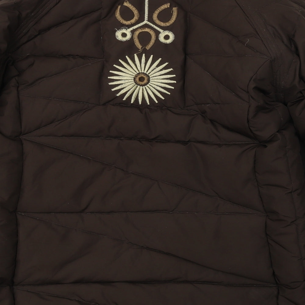 Claire DK Womens Brown Jacket Coat Size 12