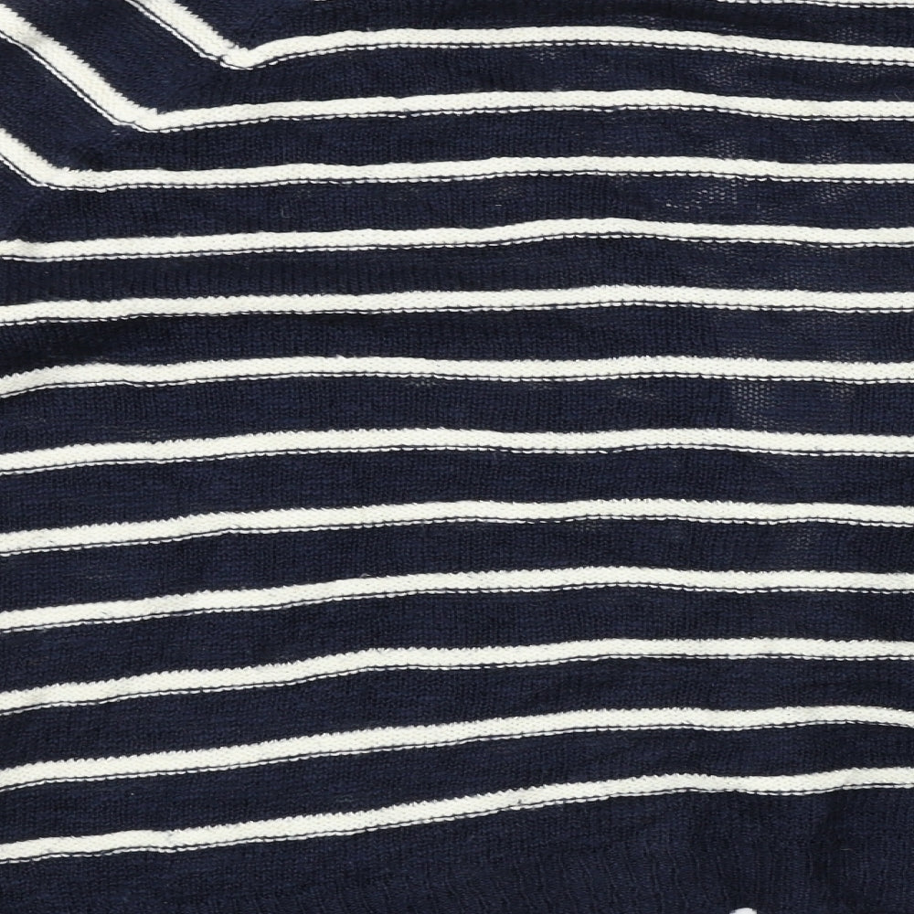 Atmosphere Womens Blue Striped Cardigan Jumper Size 12