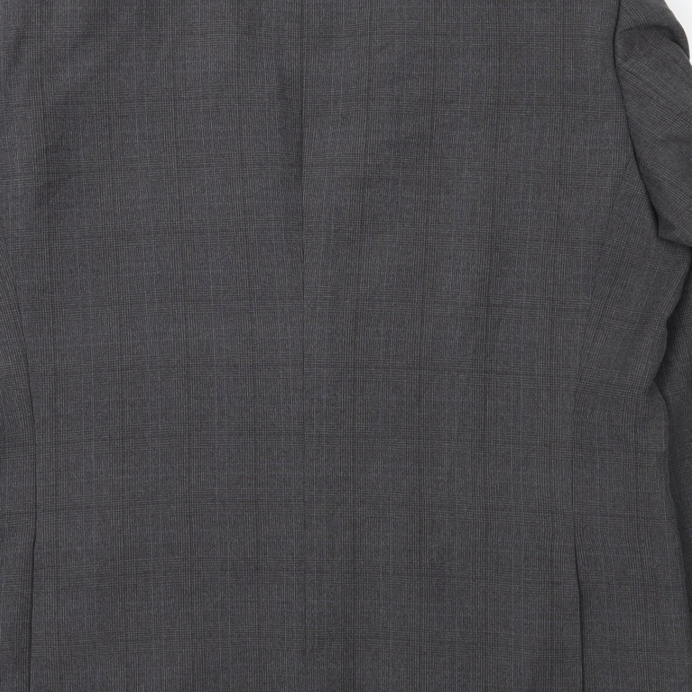 Greenwoods Mens Grey Check Jacket Suit Jacket Size 42