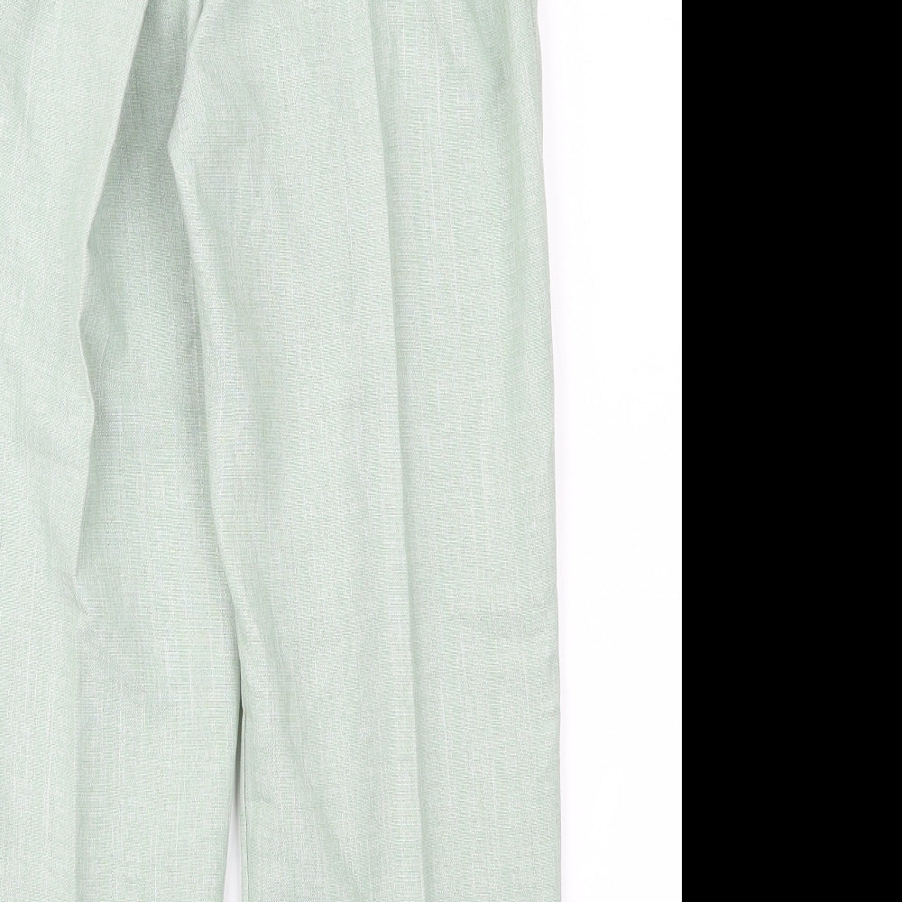 Classic Image Womens Green Cropped Trousers Size 12 L20 in